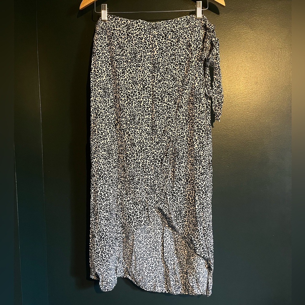 American Eagle Leopard Wrap Skirt